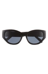 Bp. Angular Oval Sunglasses In Black