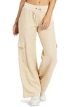 Roxy Off The Hook Cotton Blend Terry Cargo Pants In Tapioca