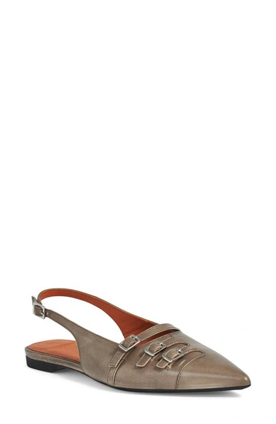 Vagabond Shoemakers Hermine Pointed Toe Slingback Flat In Grey