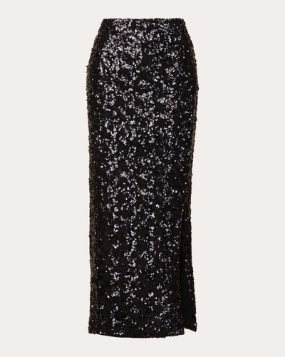 Bytimo Women's Sequin Midi Skirt In Black