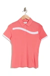 Callaway Golf Colorblock Trim Polo In Coral Paradise