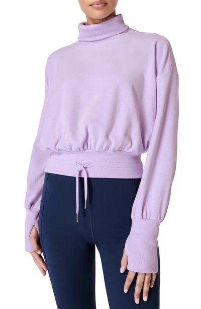 Sweaty Betty Melody Fleece Pullover Sweatshirt In Prism Purple