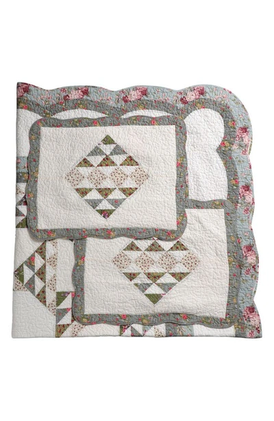 Melange Home Patchwork Quilt & Sham Set In Ivory/ Sage
