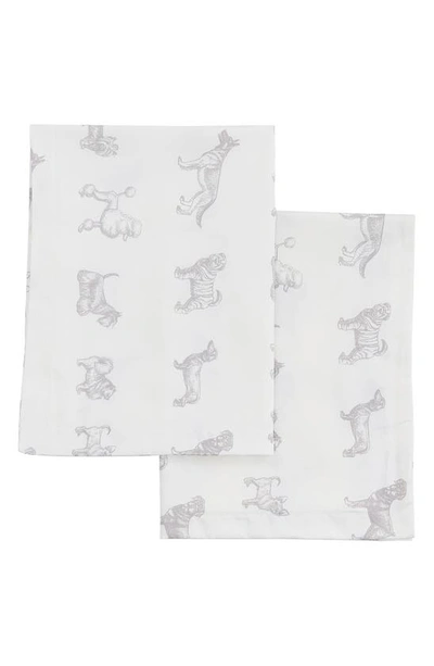 Melange Home Dog 400 Thread Count Cotton Duvet Set In Grey