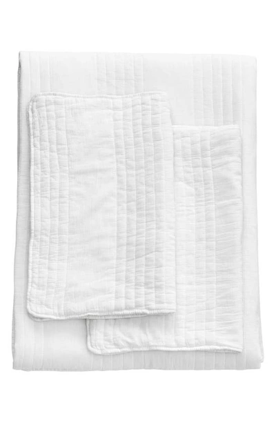 Melange Home Stone Washed Quilt & Sham Set In White