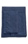 Melange Home Stone Washed Quilt & Sham Set In Navy