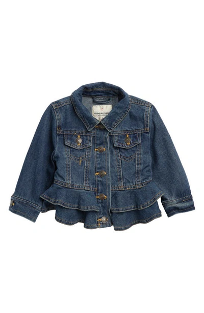 Urban Republic Babies' Denim Ruffle Jacket In Medium Wash