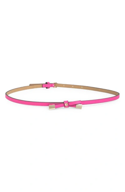 Kate Spade 8mm Shoestring Bow Belt In Vivid Snapdragon