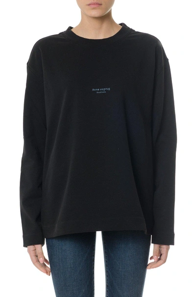 Acne Studios Crew Neck Sweater In Black
