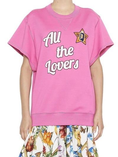 Dolce & Gabbana All The Lovers Sweatshirt In Pink
