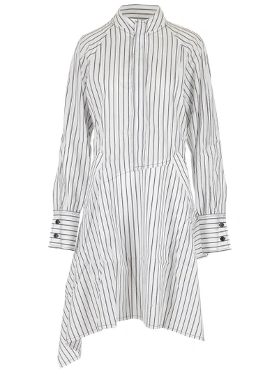 Jw Anderson Assymetric Shirt Dress In White