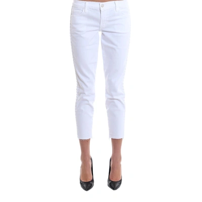 J Brand Cropped Skinny Jeans In White