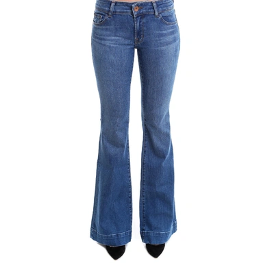 J Brand Flared Denim Jeans In Blue
