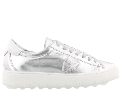 Philippe Model Metallic Madeleine Sneakers In Silver