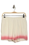 Atm Anthony Thomas Melillo Ombré French Terry Shorts In Vanilla/ French Rose Combo