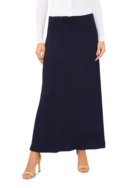 Halogen Textured Knit Maxi Skirt In Classic Navy