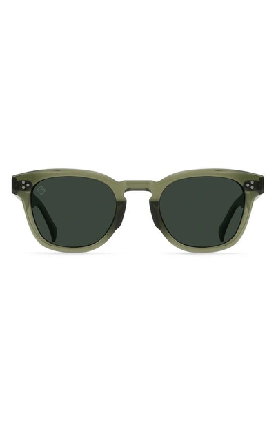 Raen Squire Polarized Round Sunglasses In Cambria/ Green Pol