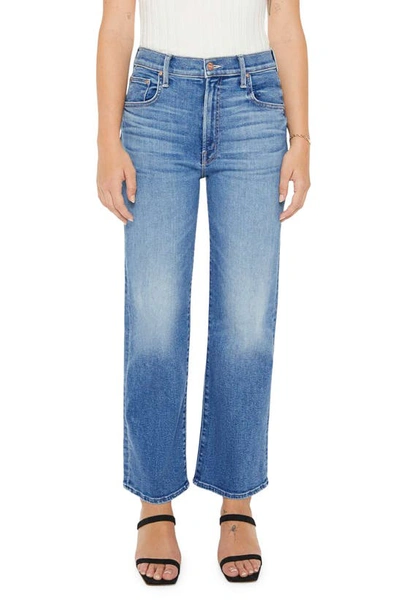 Mother Lil Zip Rambler Flood Jeans In Out Of The Blue