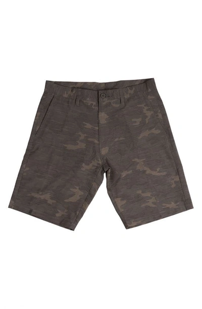 Burnside Hybrid Shorts In Green Camo