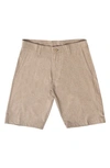 Burnside Hybrid Shorts In Heather Khaki