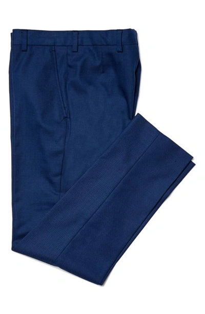 Ralph Lauren Kids' Flat Front Sharkskin Pants In Blue