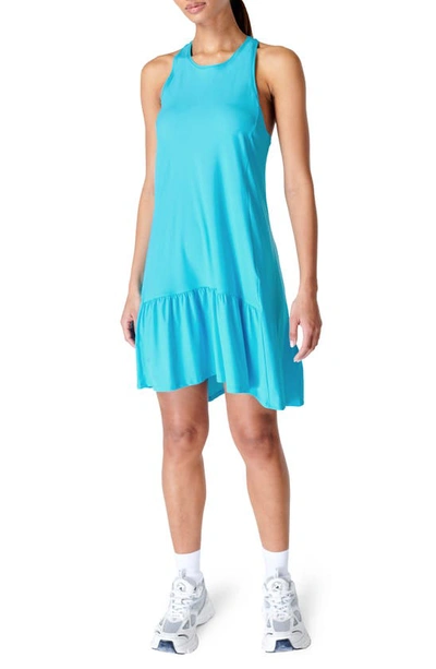 Sweaty Betty Explorer Club High Low Dress In Seaglass Blue