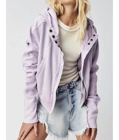 Free People One Mason Hoodie In Lavender Fields In Multi