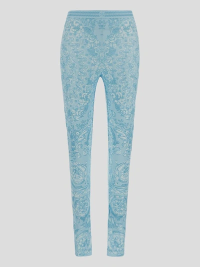 Versace Trousers In Pale Blue