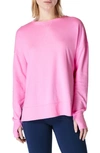 Sweaty Betty After Class Sweatshirt In Shimmer Pink