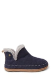 Dearfoams Brix Faux Fur Lined Slipper In Navy Heatherdnu