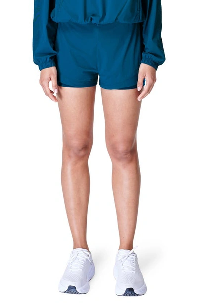 Sweaty Betty Training Day Shorts In Colossal Blue