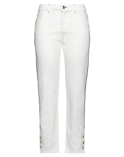 Emporio Armani Woman Jeans White Size 29 Cotton, Elastane, Polyester