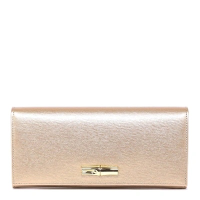 Longchamp Long Flap Wallet In Gold