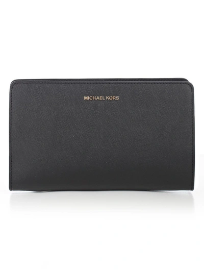 Michael Michael Kors Jet Set Travel Crossbody Clutch In Black