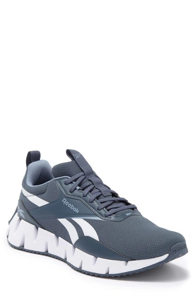 Reebok Zig Dynamica Sneaker In Grey/ Blue/ White