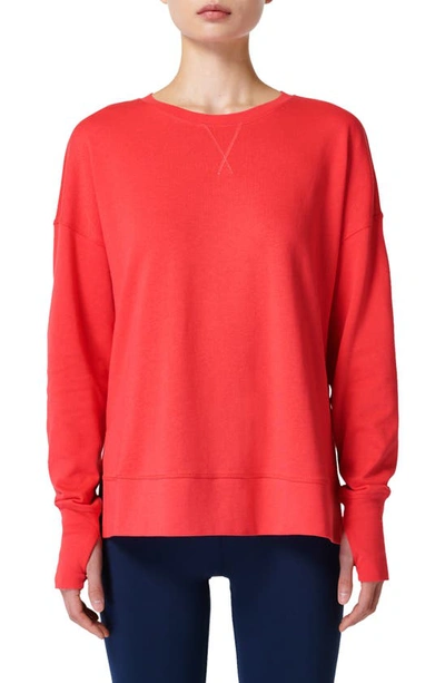 Sweaty Betty After Class Sweatshirt In Tulip Red