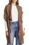 Roffe Accessories Oversize Pocket Ruana In Brown
