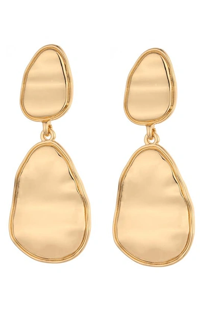 Ettika Petal Drop Earrings In Gold