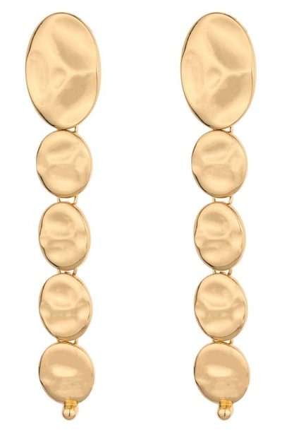 Ettika Pebble Link Drop Earrings In Gold