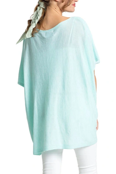 Save The Ocean Twist Front Recycled Knit Kimono In Blue
