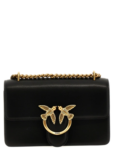 Pinko Mini Love Bag One Simply Crossbody Bags In 黑色的