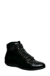 Lady Couture Rock Embellished Metallic Wedge Sneaker In Black