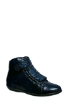 Lady Couture Rock Embellished Metallic Wedge Sneaker In Navy