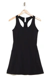 90 Degree By Reflex Airlux Courtside Utility Tennis Dress In Black