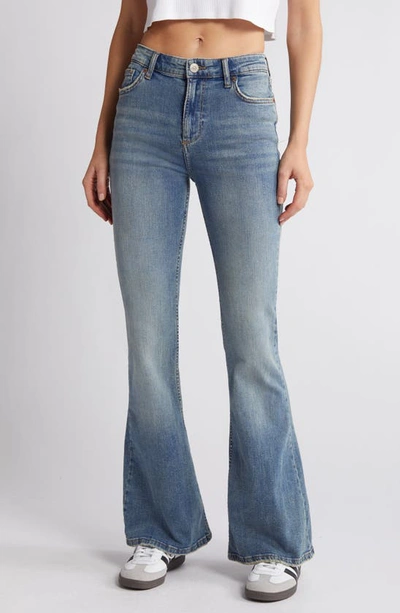 Bdg Urban Outfitters Mid Rise Flare Jeans In Light Wash