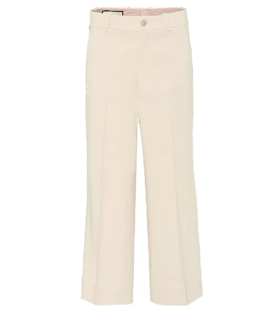 Gucci Stretch Crêpe Culottes In Beige