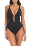 Bleu By Rod Beattie Ring Me Up One-piece Swimsuit In Black