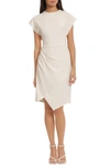 Donna Morgan For Maggy Side Gathered Sheath Dress In Horn