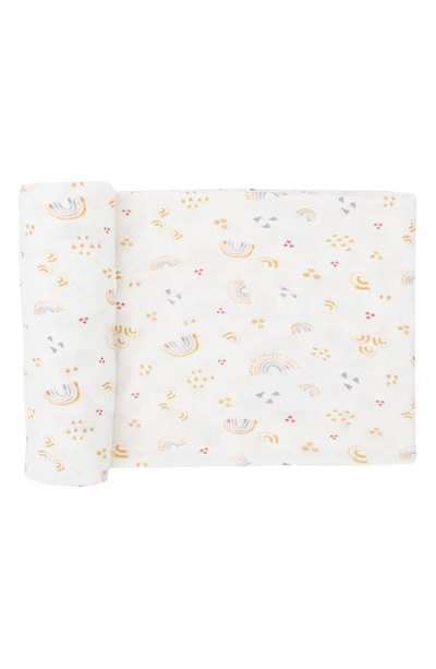 Little Unicorn Stretch Knit Swaddle In Micro Rainbows