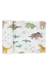 Little Unicorn Stretch Knit Swaddle In Neutral Dino Friends